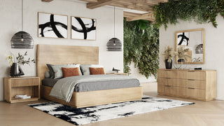 Nova Domus Santa Monica Modern Natural Oak Square Mirror
