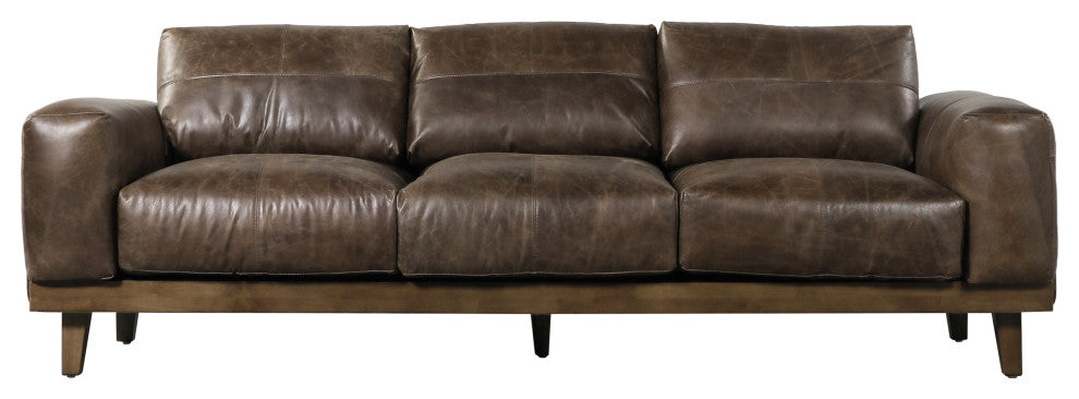 Connor Contemporary 3-Piece Oversized Living Room Sofa Set, Espresso/Dark Walnut