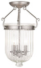 Livex 50516-91 3-Light Brushed Nickel Ceiling Mount, Brushed Nickel