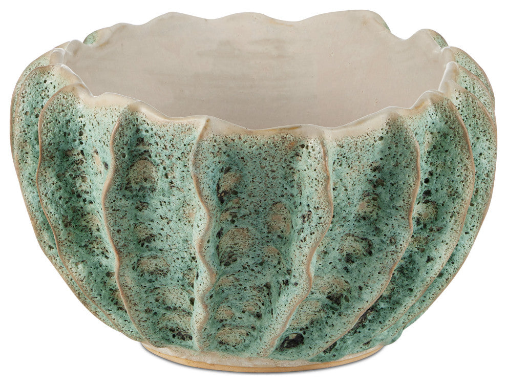 Sunken Boat Oval Green Bowl