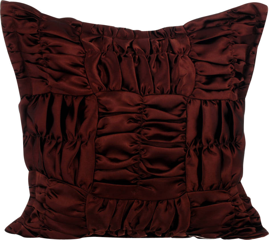 Brown Decorative Pillow Covers 12"x12" Satin, Dreamy Brown
