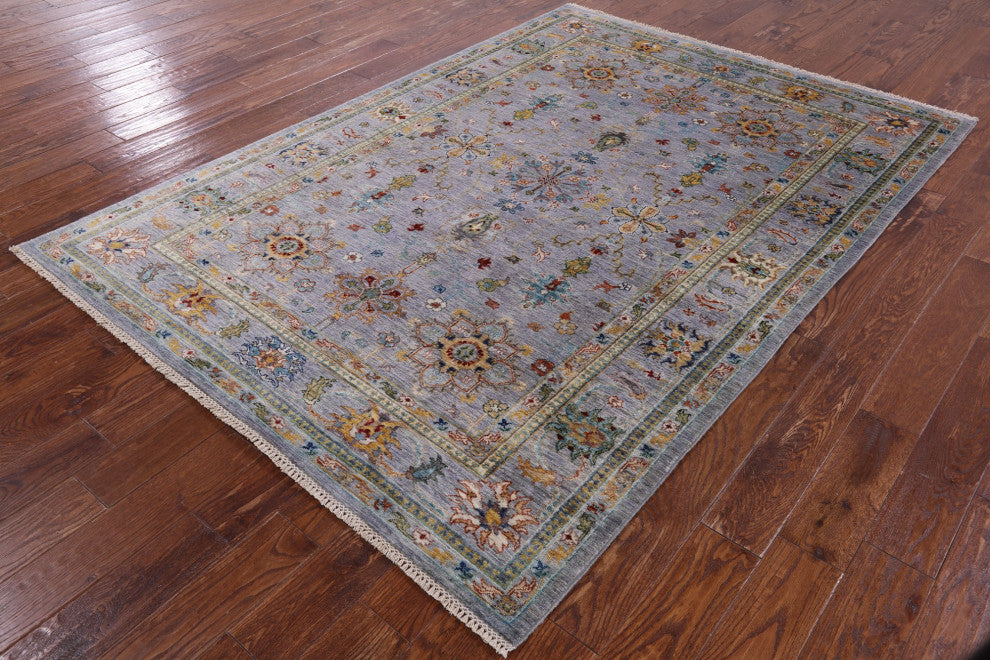 Persian Tabriz Hand Knotted Wool Rug 5' 9" X 8' 1" Q7550