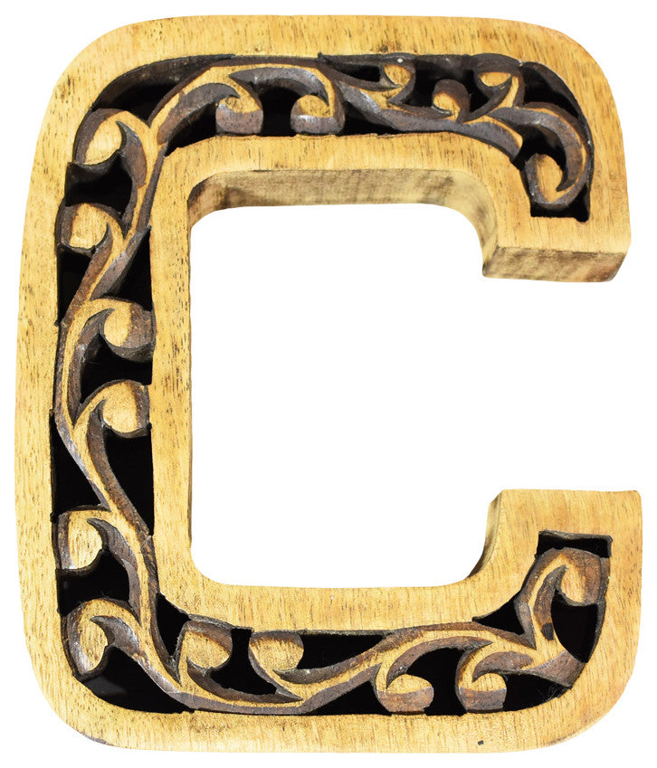 Handmade Eco-Friendly Wall Decor Alphabet Letter Block, 1.3x7.8x6.6
