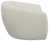 Uttermost Capra Art Deco White Swivel Chair