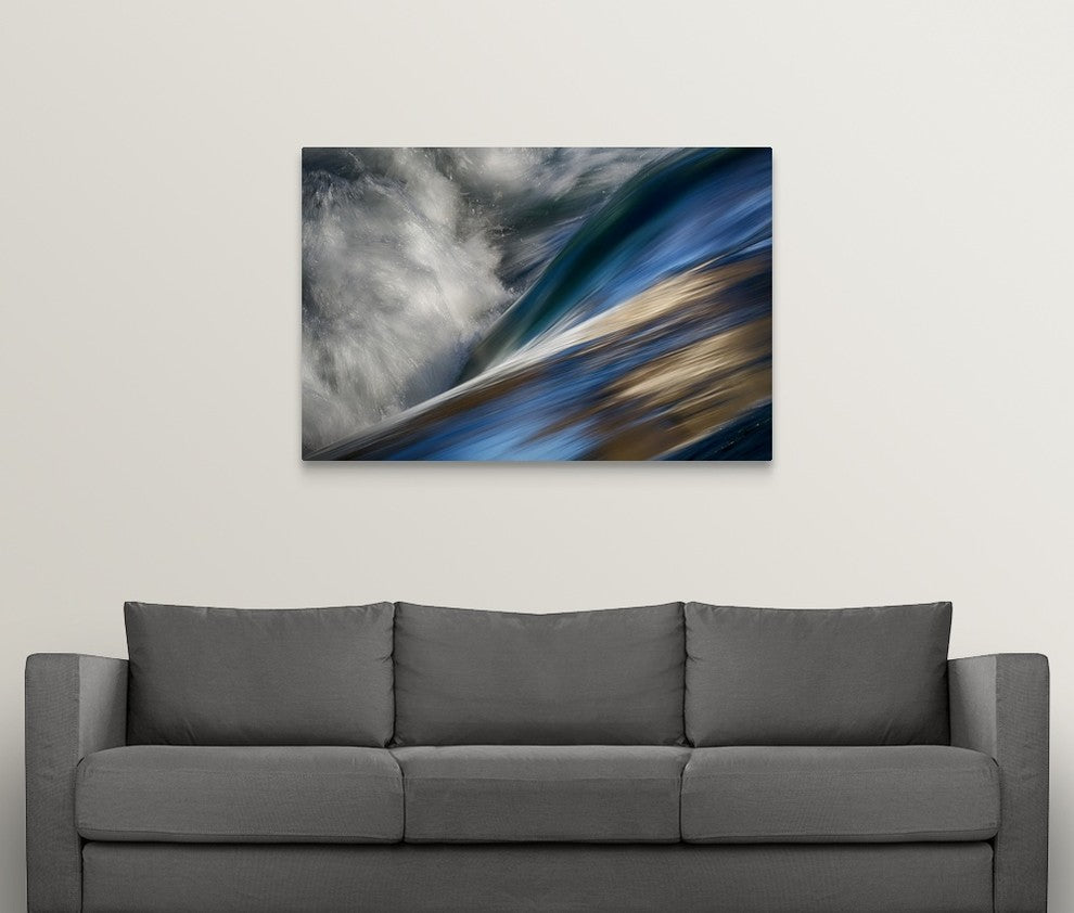 "River Wave" Wrapped Canvas Art Print, 48"x32"x1.5"