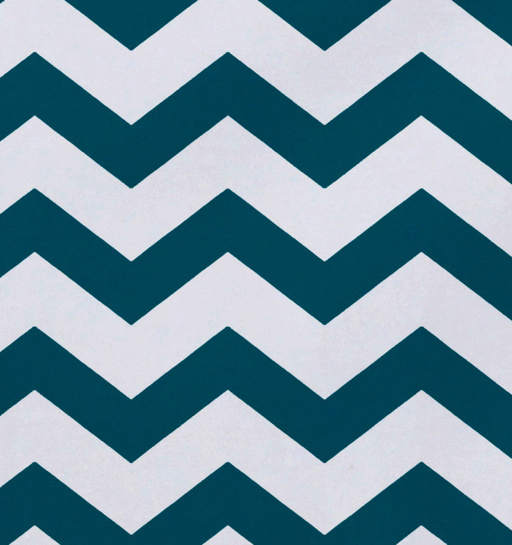 Chevron Decorative Placement, Lake Blue, Set of 4
