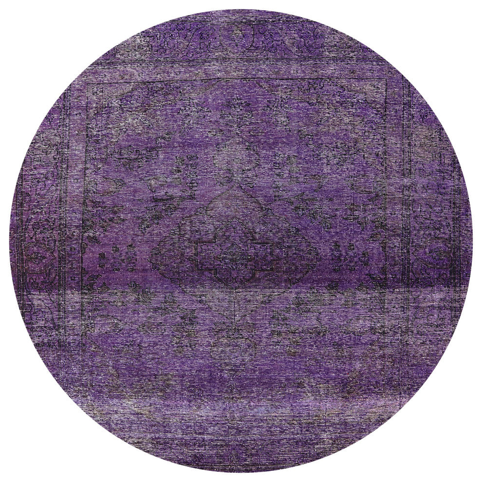Ahgly Company Indoor Round Mid-Century Modern Area Rugs, 8' Round