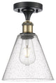 Innovations 516-1C-BAB-GBC-84 1 Light Semi-Flush Mount, Black Antique Brass