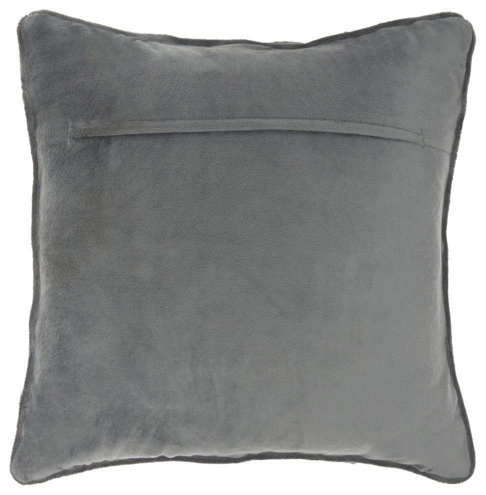 Nourison Home 20"x20" Sofia Quilted Swarovski Dark Gray Throw Pillows