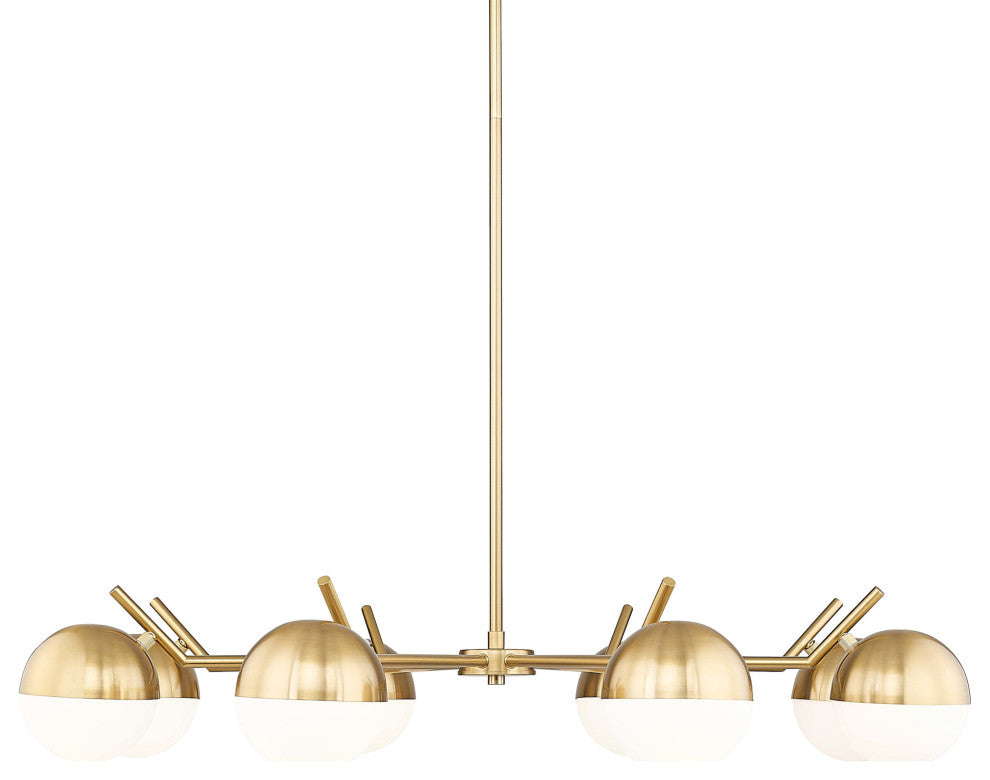 Z-Lite 7517-8 Realm Sphere 8 Light 44"W Chandelier - Modern Gold