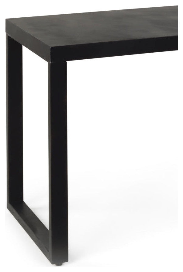 27" High Modern Black Metal Table