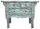 Vintage Distressed Pastel Green Drawers Credenza Side Table Cabinet Hws4435