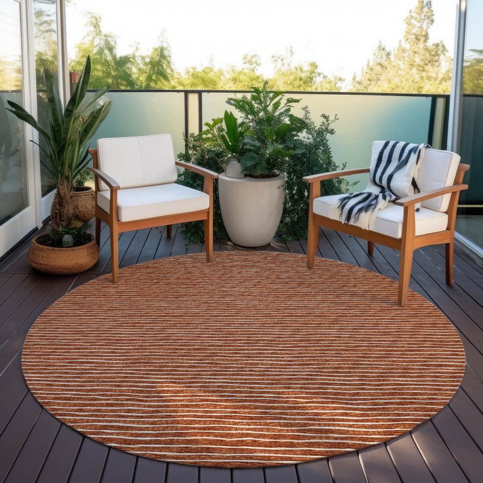 Indoor/Outdoor Laidley LA1 Paprika Machine Washable 10' x 10' Rug