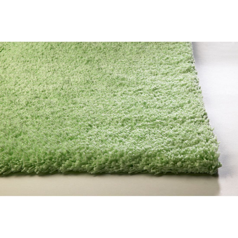 KAS Bliss 1578 Spearmint Green Shag Area Rug, 6' Round