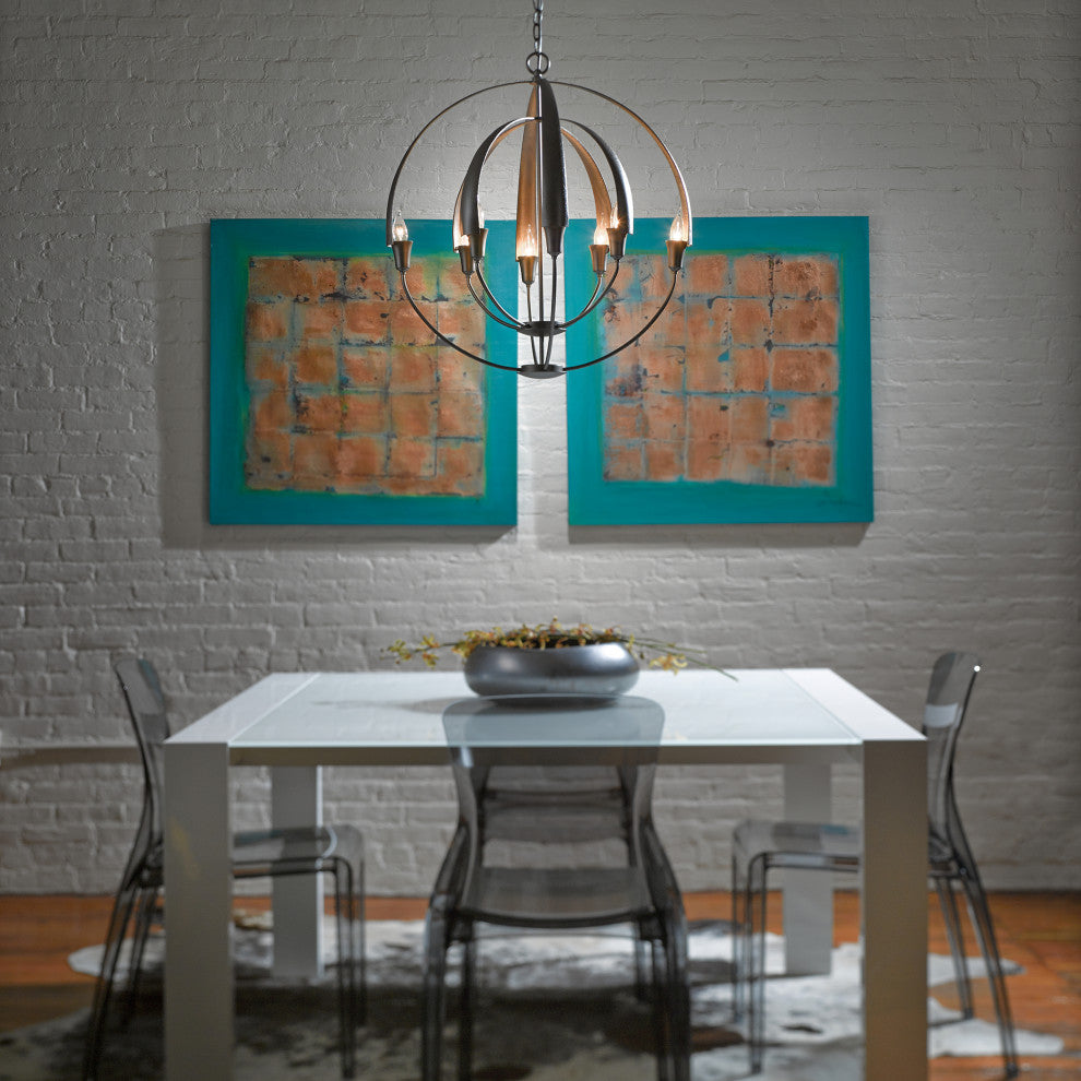 Double Cirque Chandelier, Dark Smoke Finish
