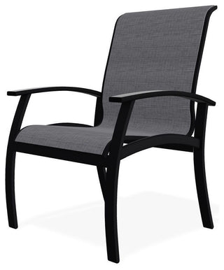 Belle Isle Sling Outdoor Dining Chair, Augustine Pewter/Black