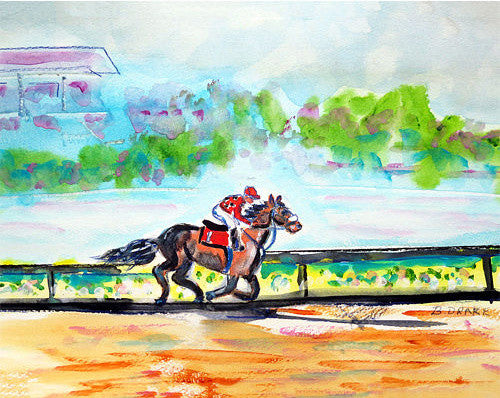 Betsy Drake Inside Track Horseracing 30 X 50 Inch Floral Comfort Floor Mat