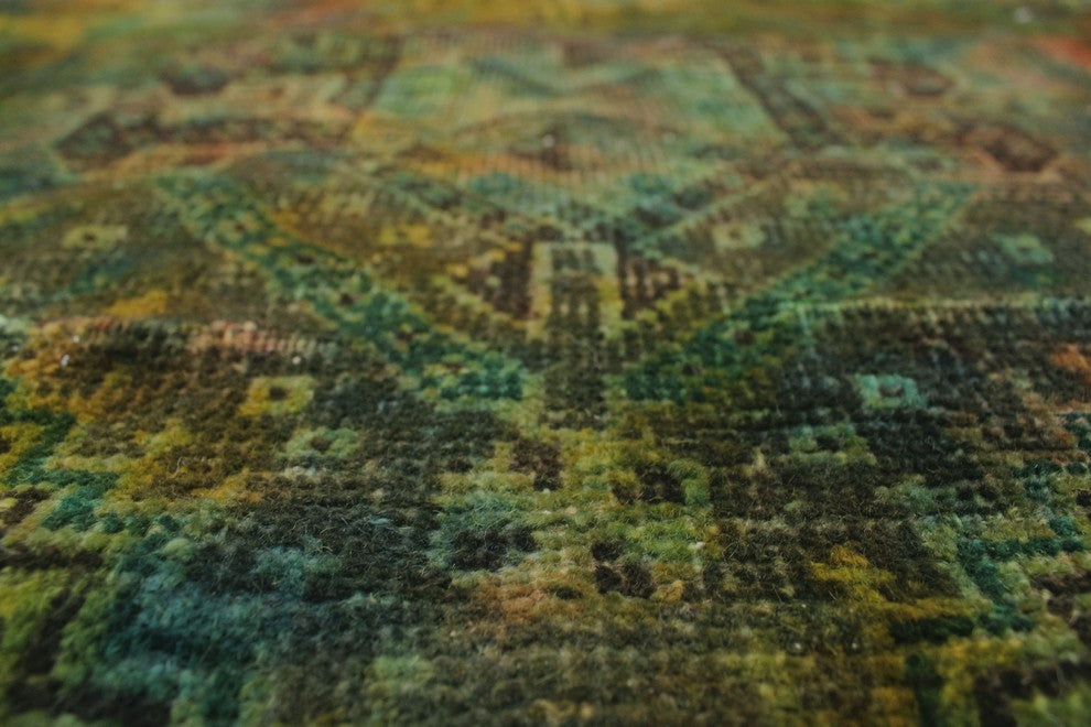 Overdyed Marisela Green Rug