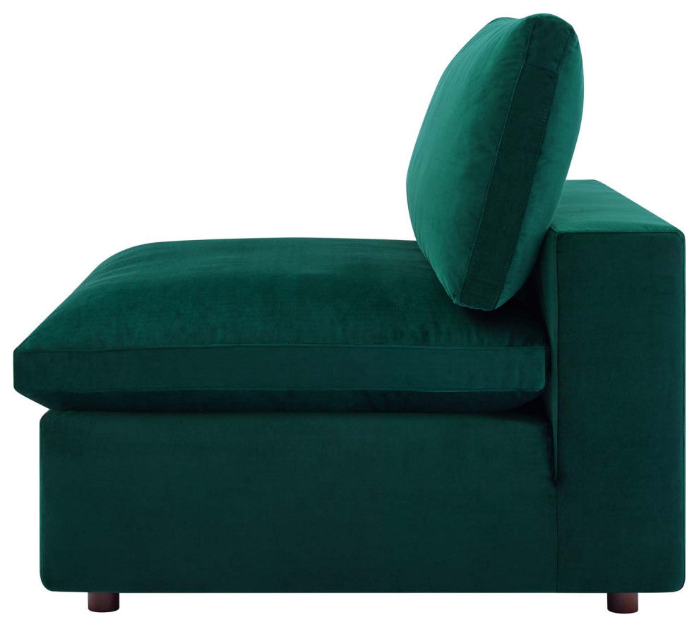 Sectional Sofa Set, Velvet, Green, Modern, Living Lounge Hotel Lobby Hospitality