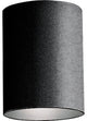 Cylinder 5" Outdoor Flush Mount, Black and Metal shade
