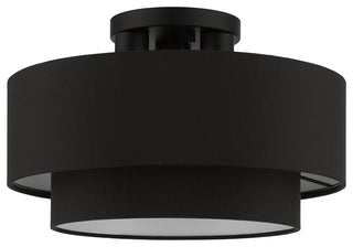 Bainbridge 3-Light Black Large Semi-Flush