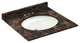 25x22 Baltic Brown Granite Vanity Countertops, 4 Faucet Spread