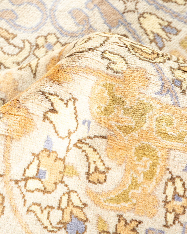 Mogul, One-of-a-Kind Hand-Knotted Runner Yellow, 6'4"x15'3"