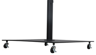 Fiji Patio Umbrella and Base, White, Matte White Pole, Matte Black Belize Base