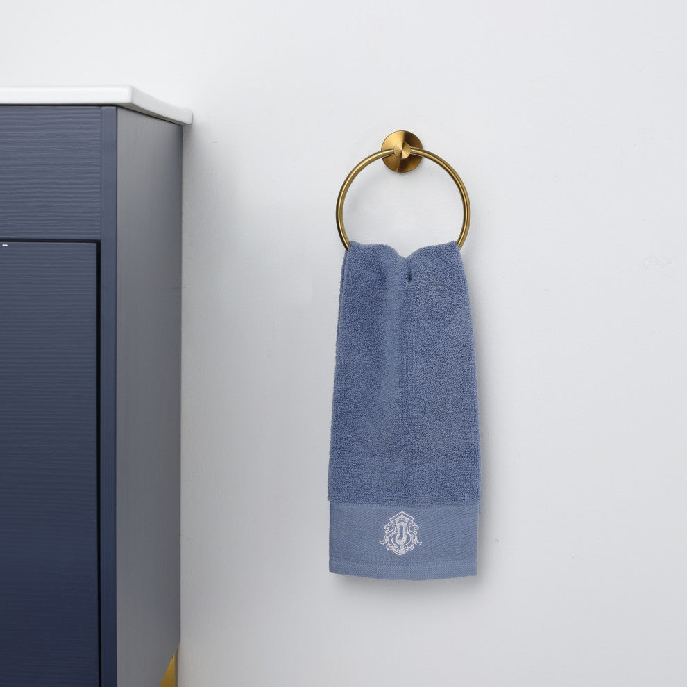 Elizabeth Wall Mounted Towel Ring in Brass Gold