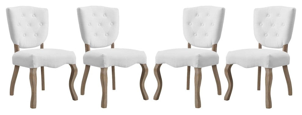 Array Dining Side Chair Set of 4, White