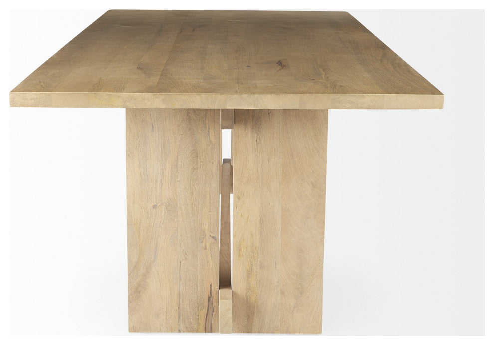 Light Natural Modern Rustic Wooden Dining Table