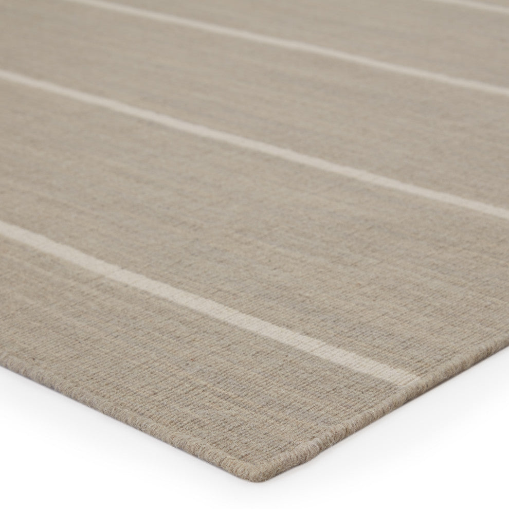 Jaipur Living Cape Cod Handmade Striped Gray/ White Area Rug 7'10"X9'10"