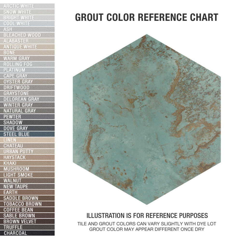 Zinc Hex Green Porcelain Floor and Wall Tile