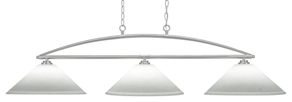 Marquise 3-Light Bar, Brushed Nickel Finish With 16" White Muslin Glass