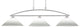 Marquise 3-Light Bar, Brushed Nickel Finish With 16" White Muslin Glass