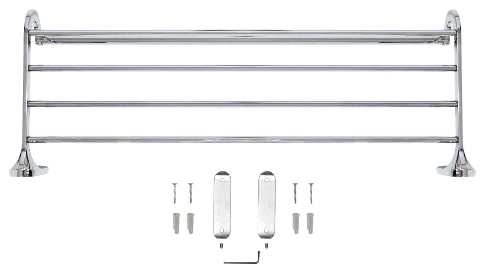 MODONA's 24" Commercial Towel Rack -, Polished Chrome