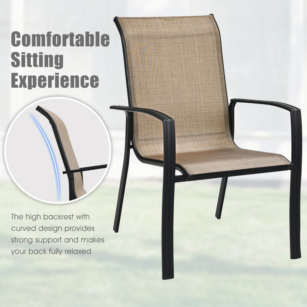 Costway Set of 16 Patio Dining Chair stackable Camping Garden Deck No Assemble