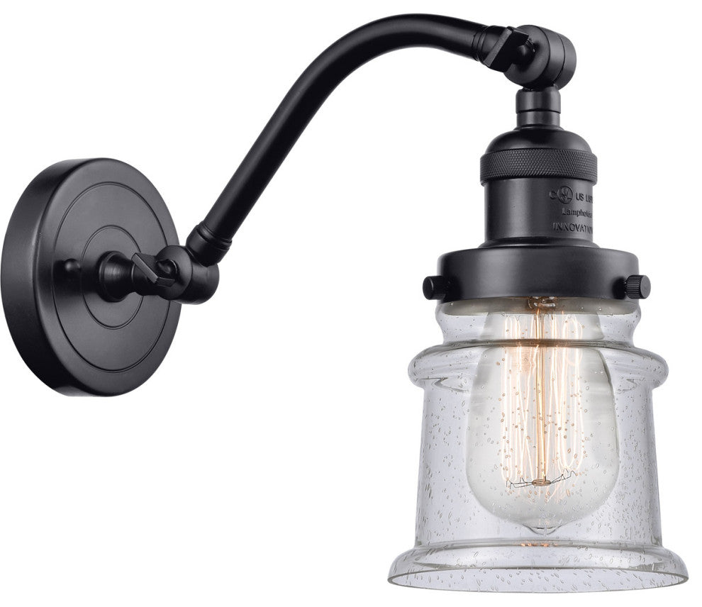 INNOVATIONS LIGHTING 515-1W-BK-G184S-LED Small Canton 1 Light Sconce