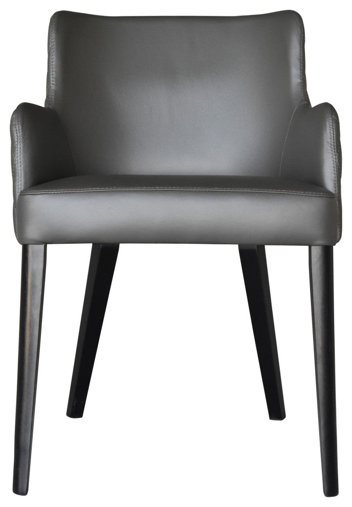 Contemporary Zayden Dining Chair Dark Grey - Grey