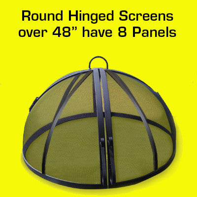 Master Flame 52" Diameter Stainless Steel Fire Pit Screen, Hinged Access
