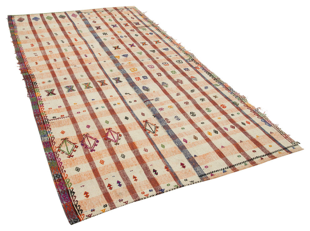 Rug N Carpet - Hand-knotted Oriental 4' 10'' x 9' 2'' One-of-a-Kind Kilim Rug