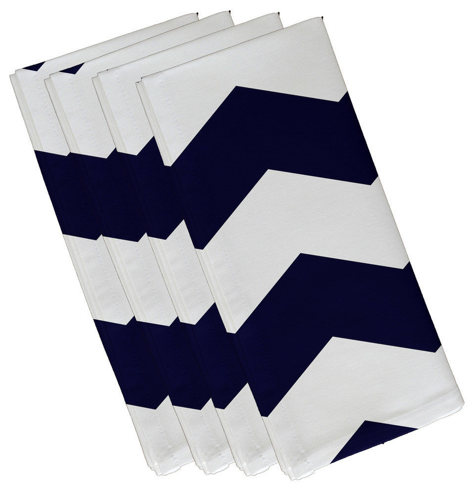 Geometric Decorative Napkin, Navy, Set of 4