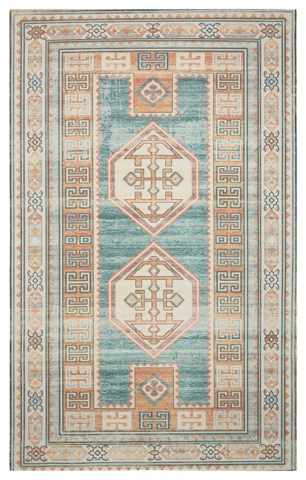 Nourison Madera Teal Green Area Rug, 5'x7'
