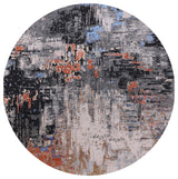 Ahgly Company Indoor Round Mid-Century Modern Area Rugs, 4' Round