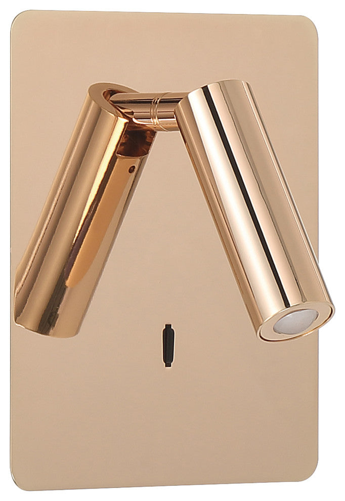 Villa LED Reading Light, Gold