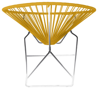 Innit Indoor/Outdoor Handmade Rocker, Gold Weave, Chrome Frame