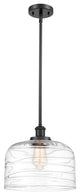 Innovations 916-1S-BK-G713-L Bell 1 Light 8" Mini Pendant, Matte Black