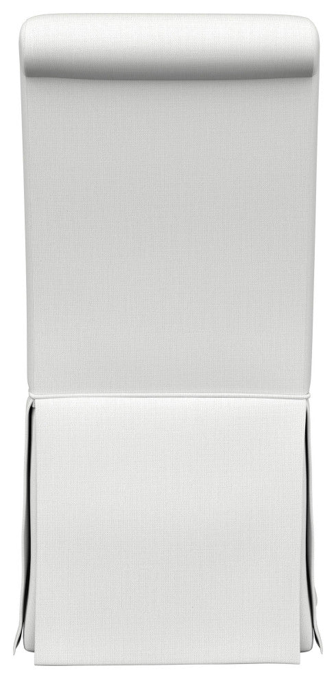 Shawna Upholstered Skirted Side Chair White, Set of 2