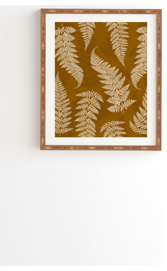 Avenie Countryside Garden Ferns Framed Wall Art, 14x16.5"