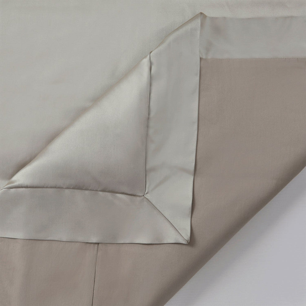 High Shine Satin Duvet Cover Set, Super Queen, Champagne, 3 Piece